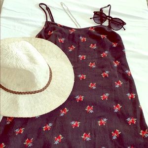 Black Floral Mini Dress